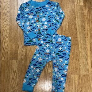 Hannah Andersson Floral Blue Kids Pajamas